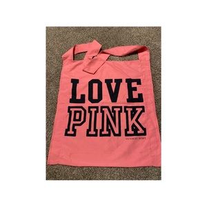 Pink & Black silk-like VS PINK tote!
